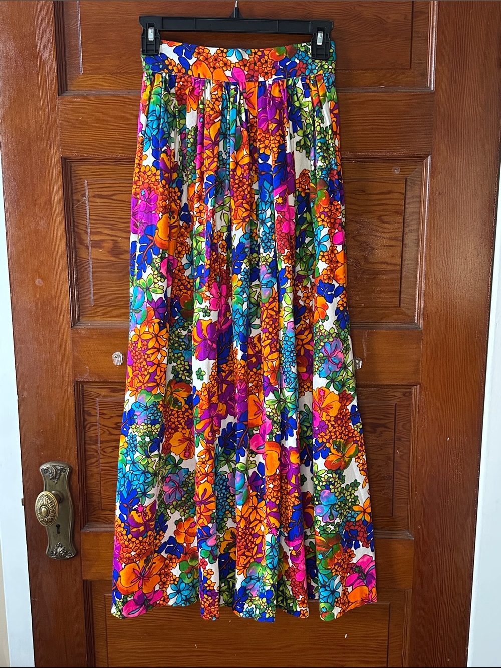 Vintage handmade Hawaiian Floral Maxi Skirt